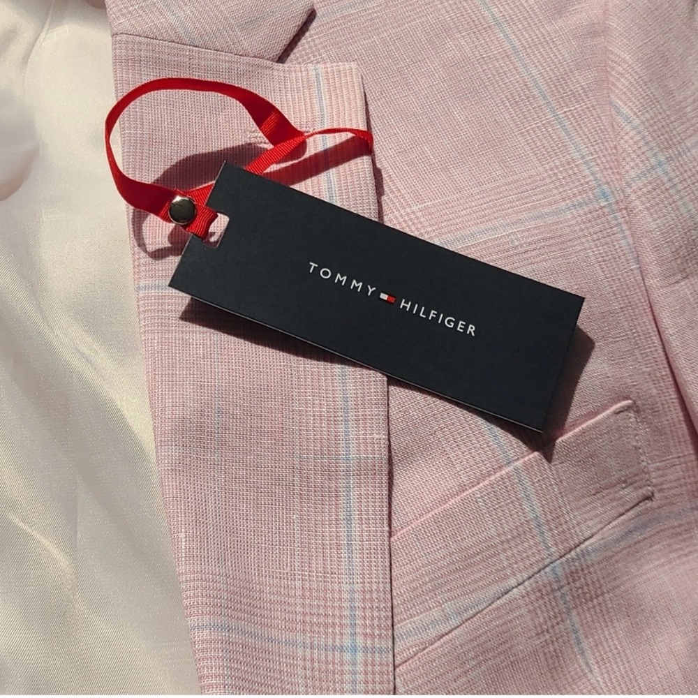 MEN’S NWT 🩷Tommy Hilfiger Pink Sport Coat with Notch Lapel! - Picture 12 of 14